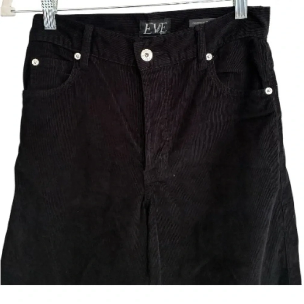 Eve Black Corduroy Wide-Leg Pants Size 26